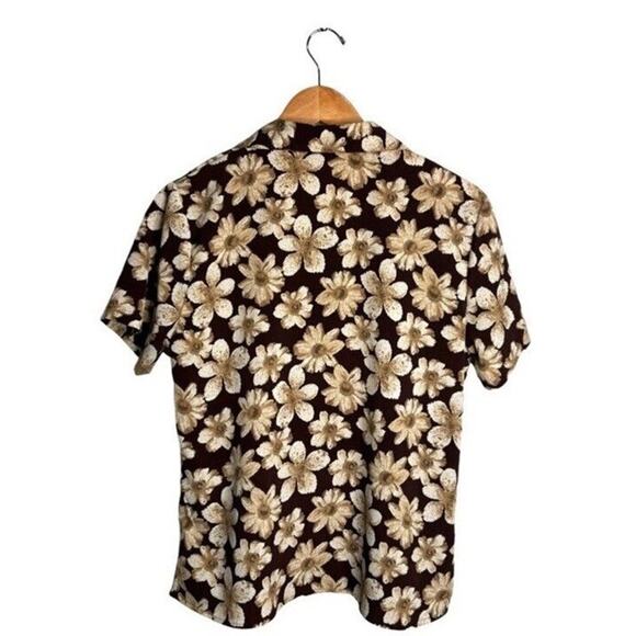 Vintage Notations Button Up Hawaiian Tropical Size Small Y2K Blouse Floral - Picture 5 of 8